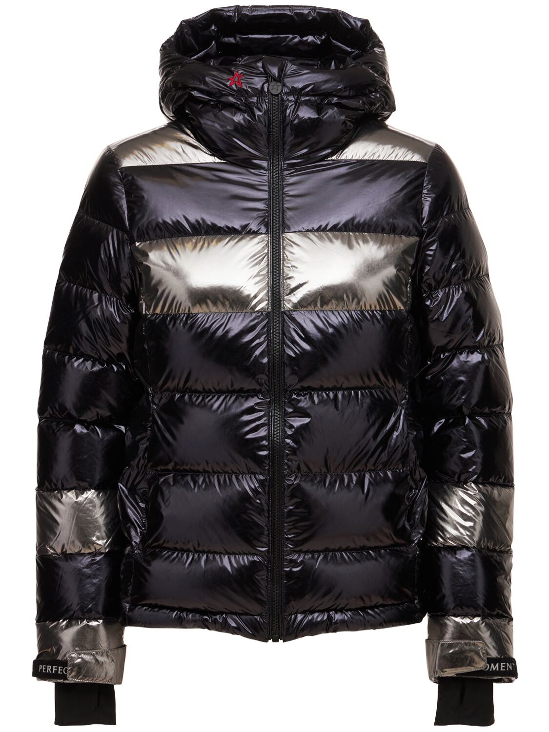 Perfect Moment Lily Star Down Jacket In Black,silver | ModeSens