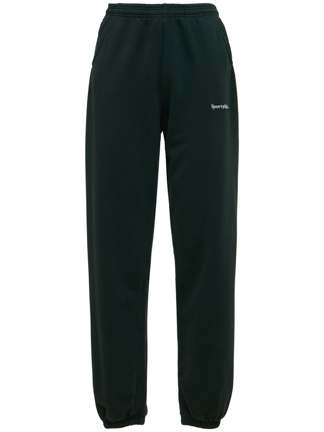 sporty and rich green sweatpants