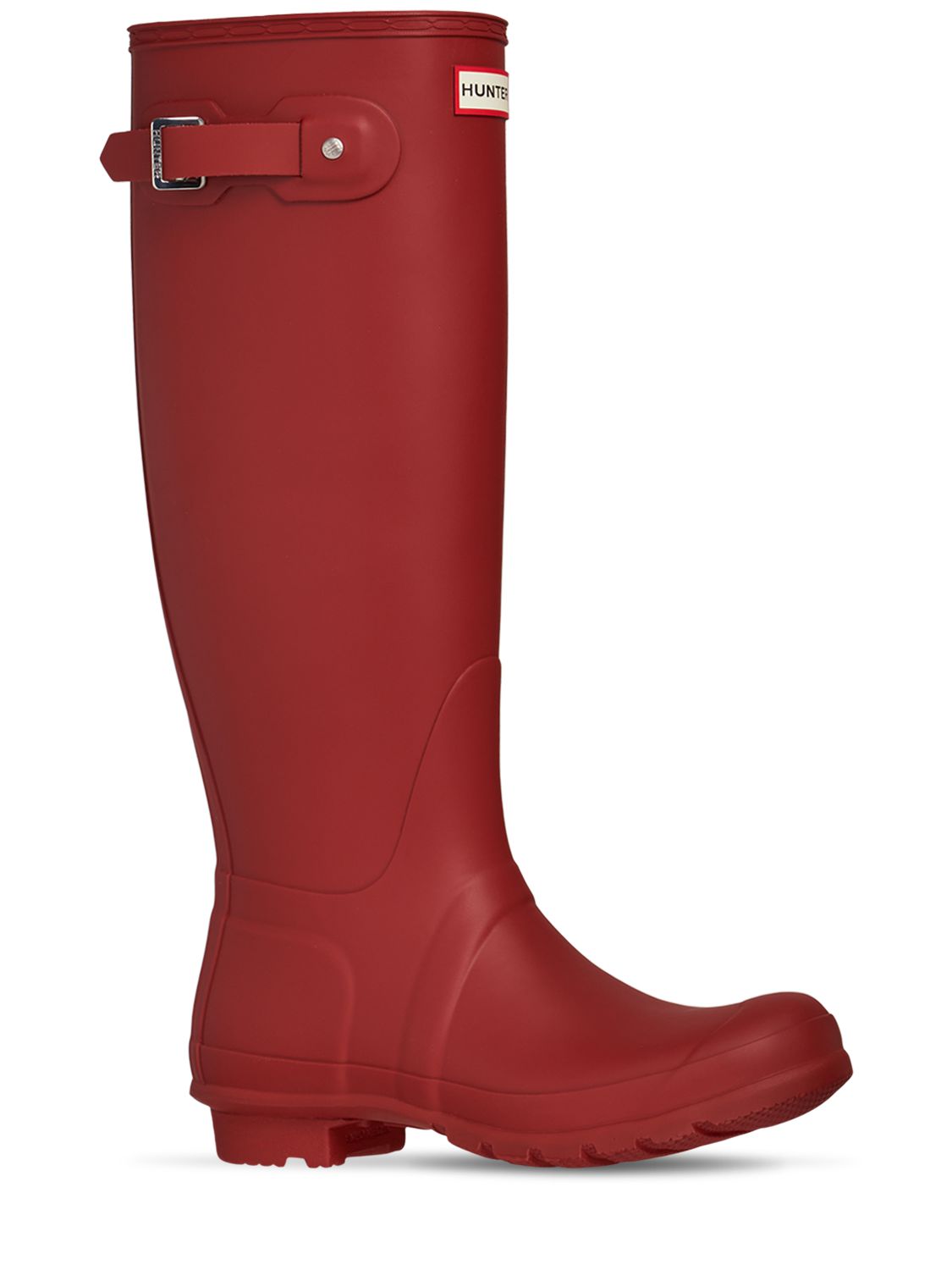 Stivali Pioggia Hunter Sconti - Stivali Donna Hunter Original Tall Gloss  Bordeaux/Rosse
