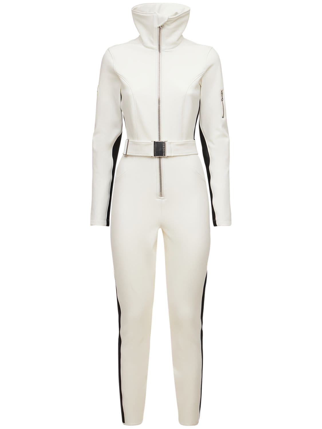 Cordova Modena Belted Softshell Ski Suit In White,black