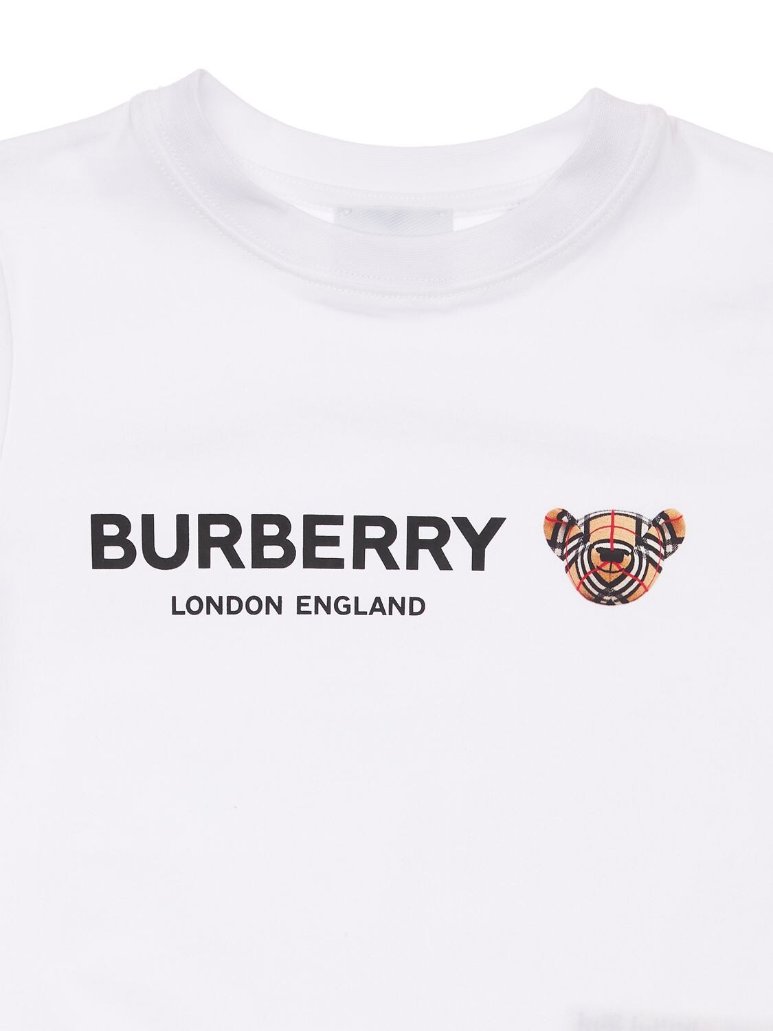 Burberry Kids' Logo Print Cotton Jersey T-shirt In White | ModeSens