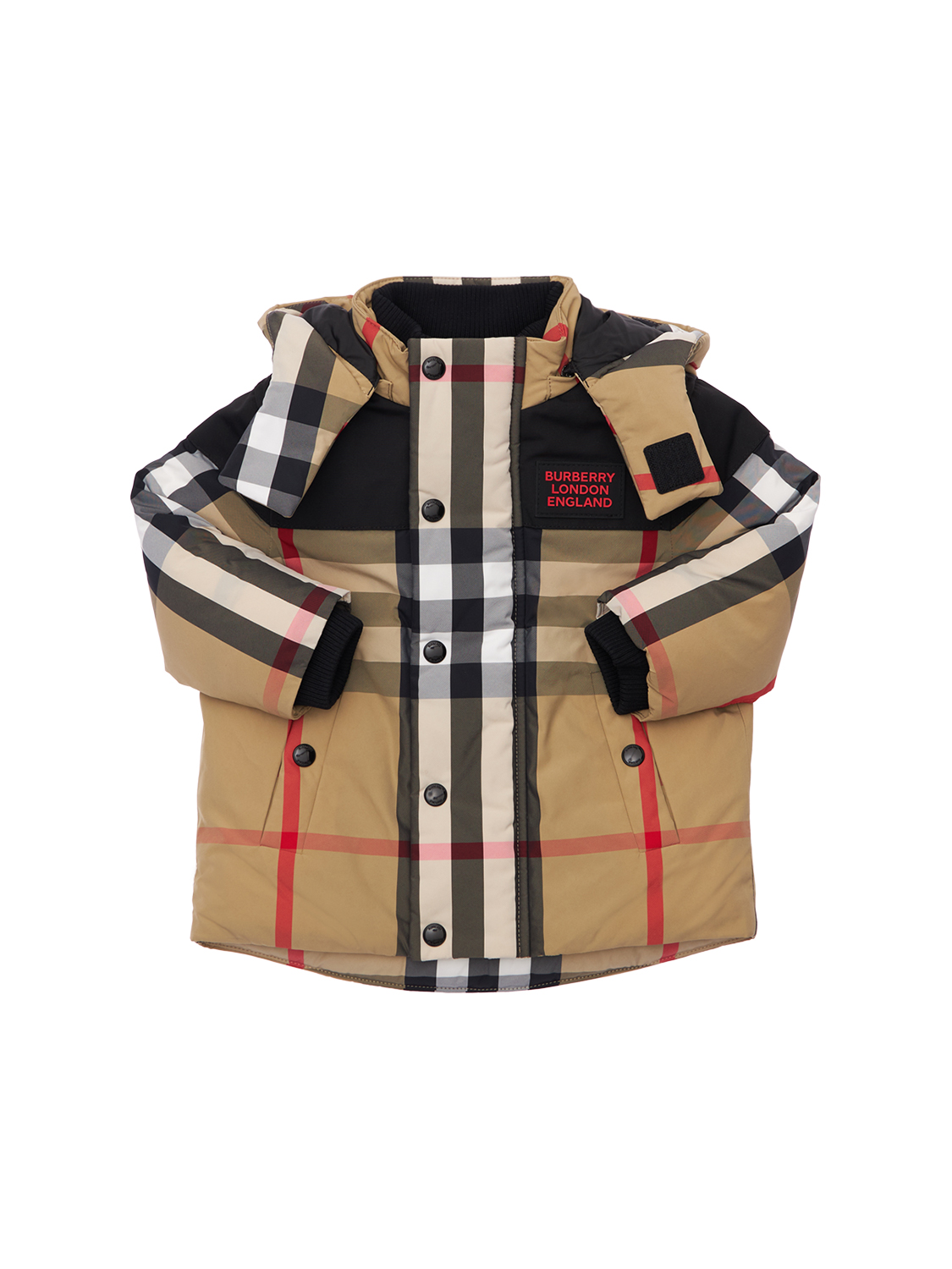 Daunenjacke Aus Nylon Mit Karodruck