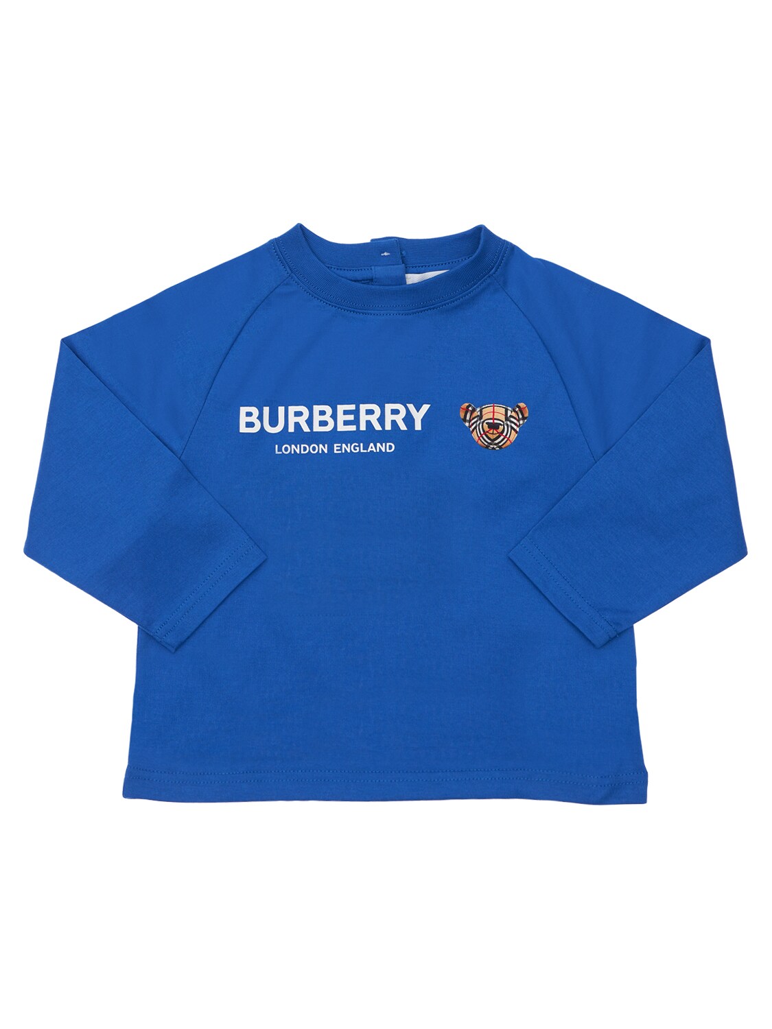 BURBERRY LOGO印花长袖纯棉平纹针织T恤,74I18O066-QTE2NTA1