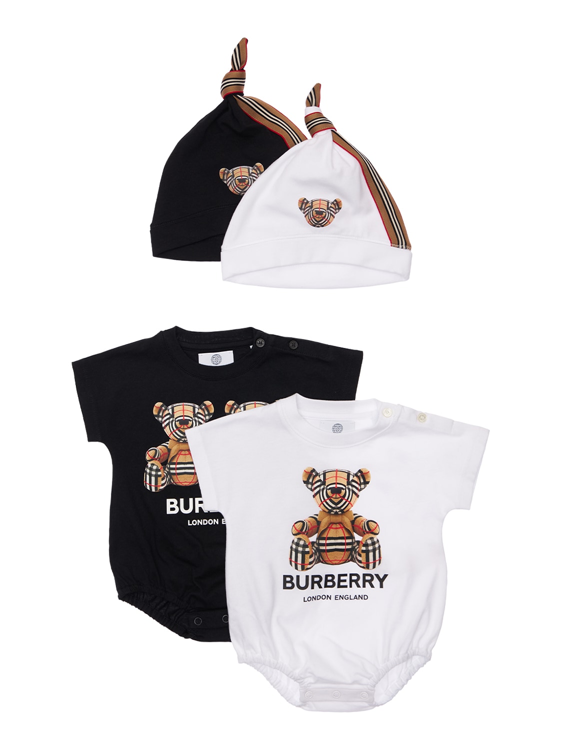 BURBERRY 棉质连体衣&帽子2个套装,74I18O078-QTE0NJQ1