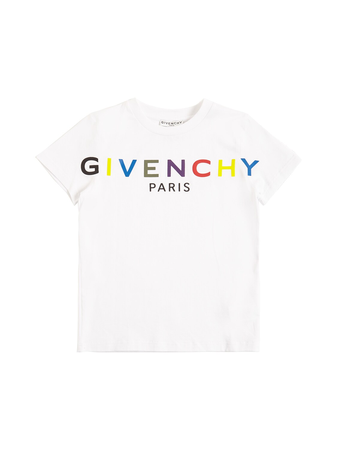Givenchy Kids' Logo Print Cotton Jersey T-shirt In White