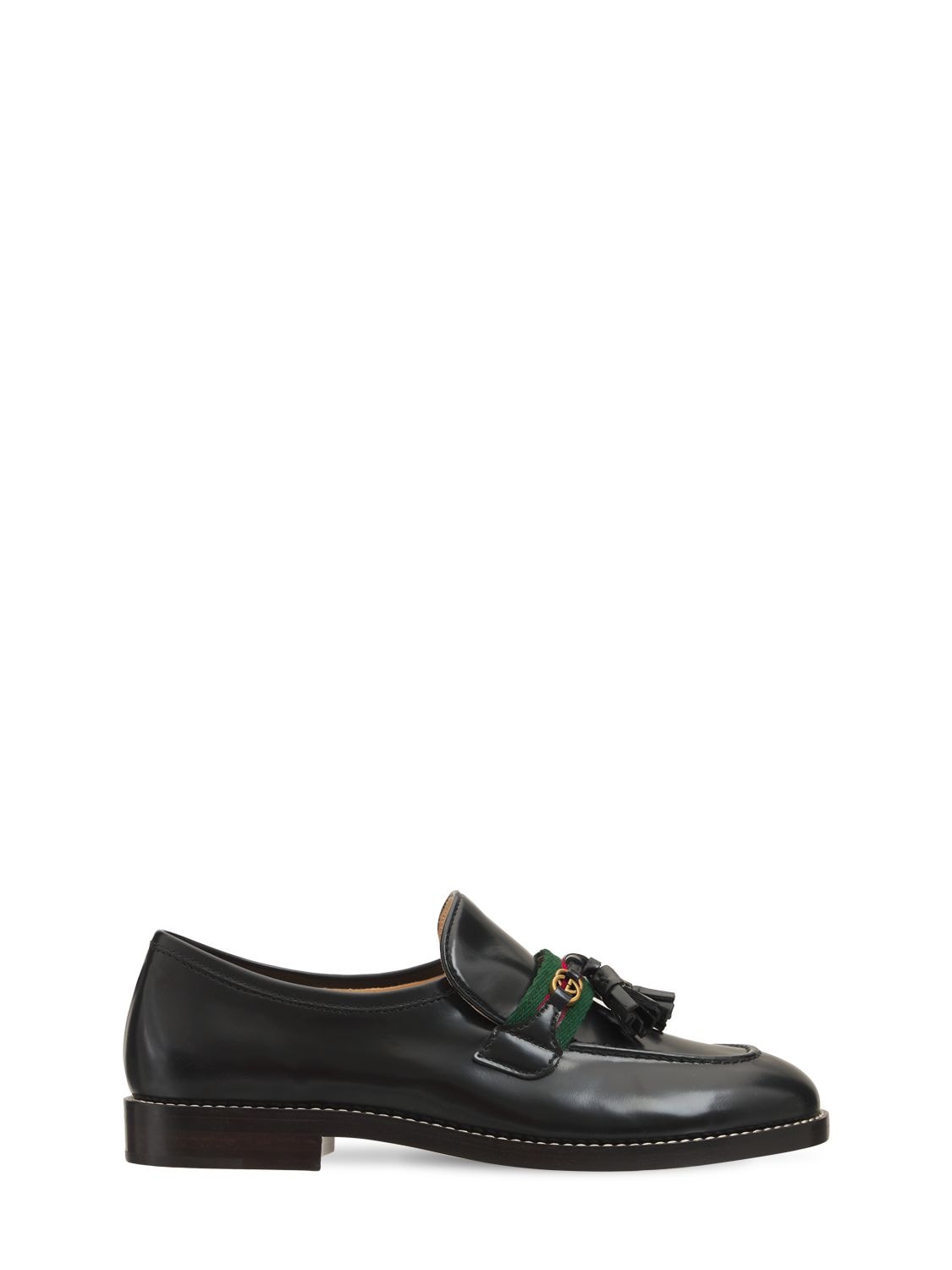 20mm Web Patent Leather Loafers