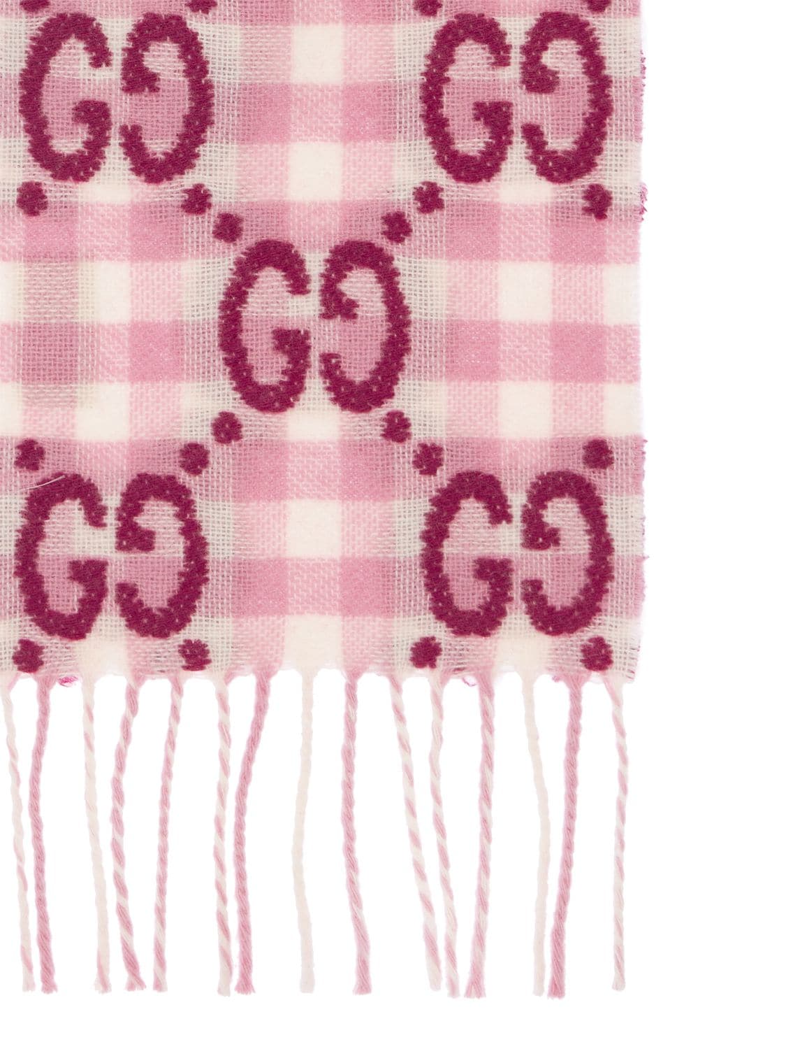 GG LOGO羊毛混纺围巾