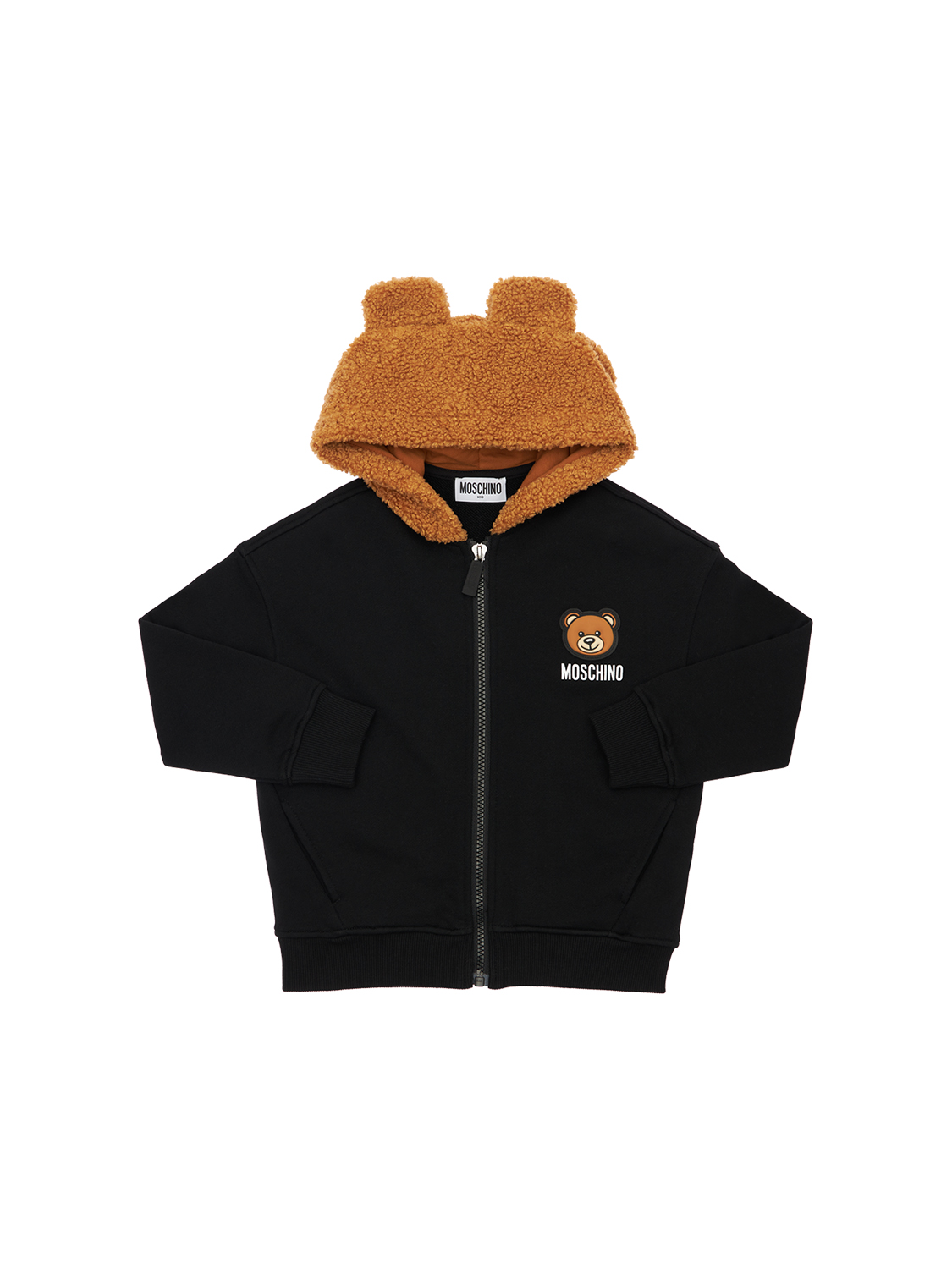Sweatshirt Aus Baumwolle Mit Teddykapuze
