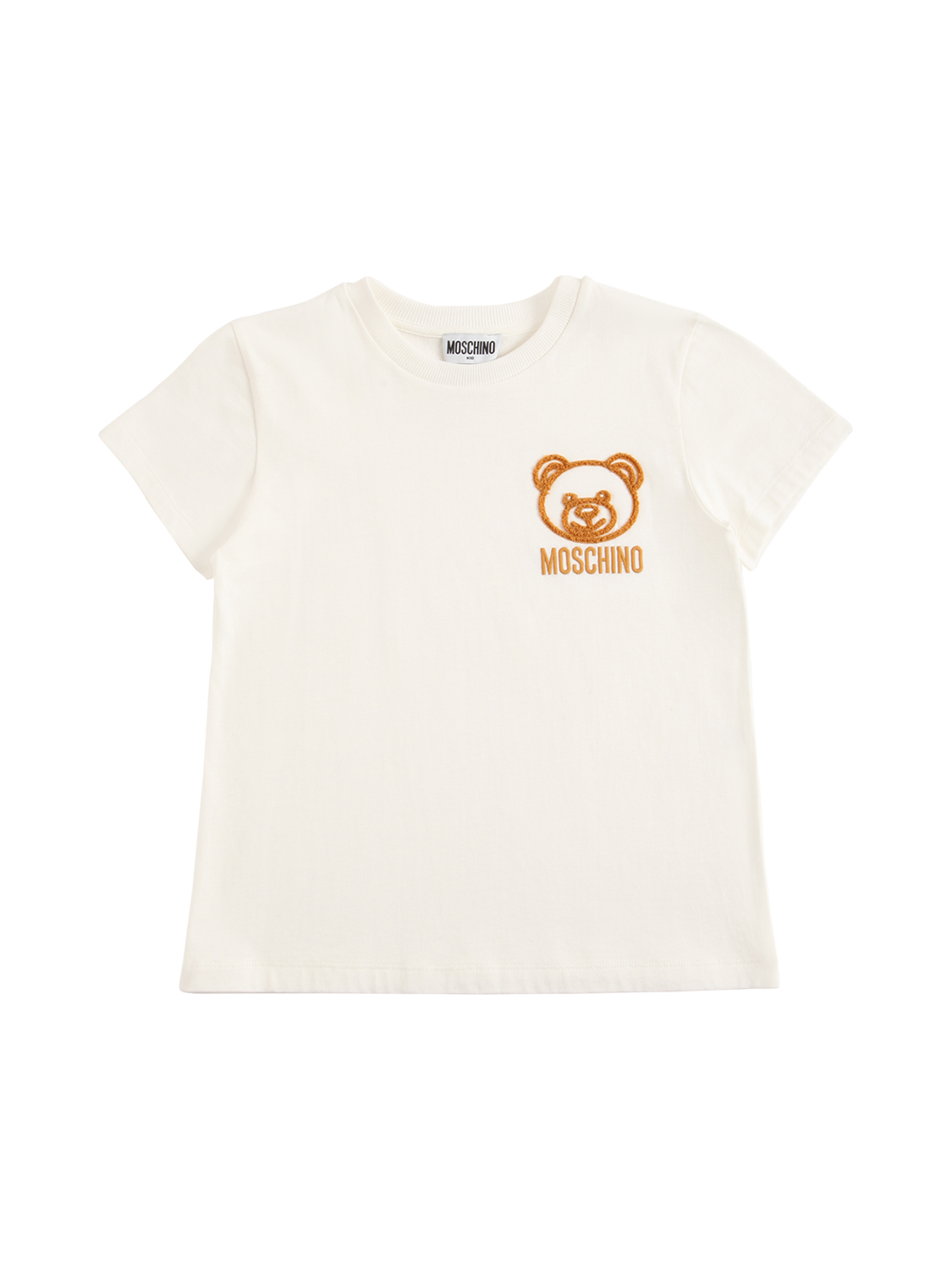 T-shirt Aus Bio-baumwolle Mit Stickerei