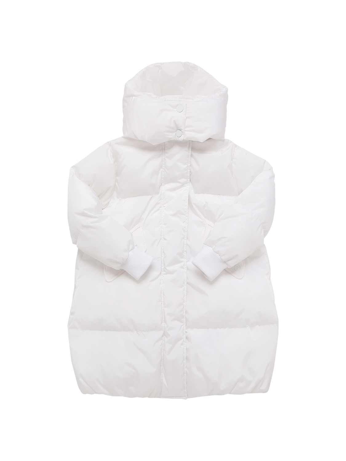Mm6 Maison Margiela Teen Oversized Puffer Coat In 화이트