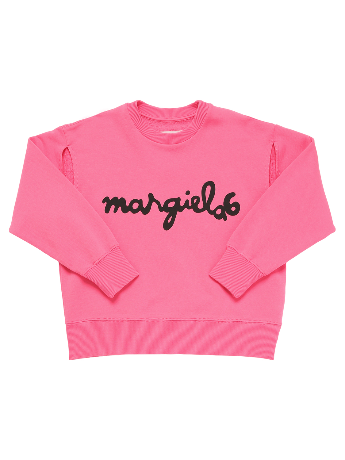 Mm6 Maison Margiela Teen Logo-print Crewneck Sweatshirt In 핑크