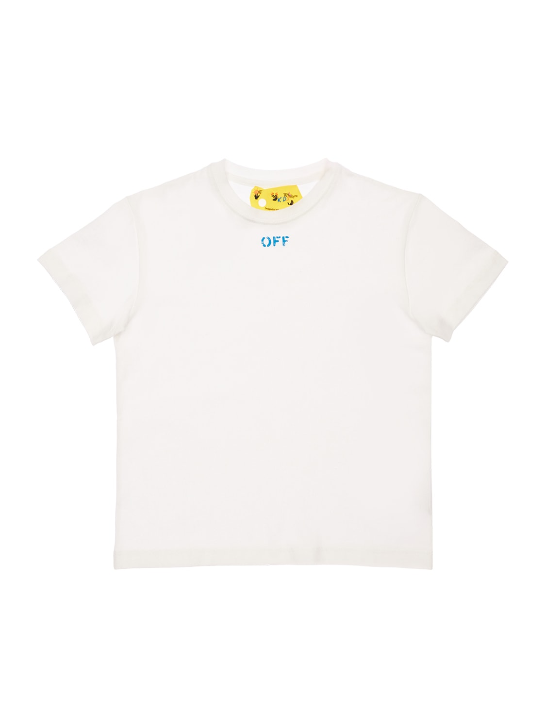 OFF-WHITE LOGO印花棉质平纹针织T恤,74I19E001-MDE0NQ2