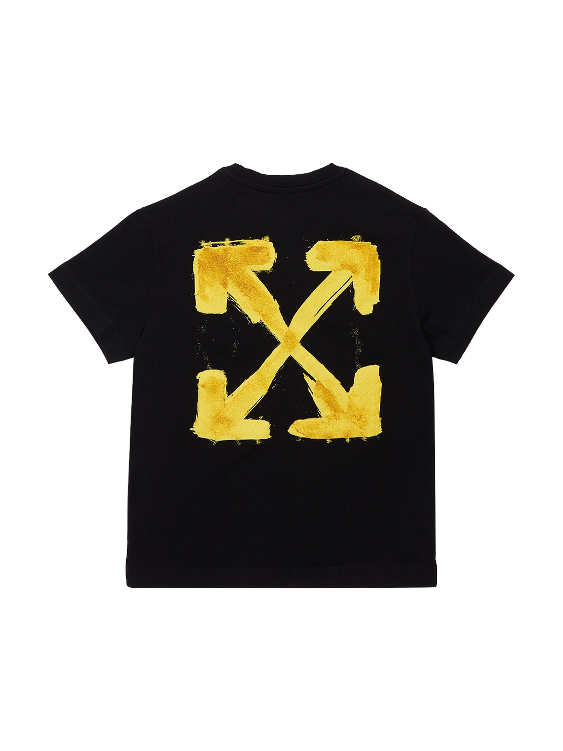 indsats støvle bestøver Off-white Kids' Logo Print Cotton Jersey T-shirt In Black,yellow | ModeSens