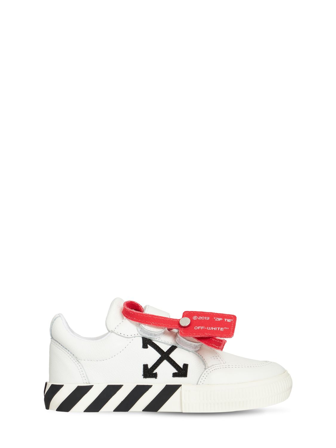 Off-White | Kids-girls Vulcanized Leather Strap Sneakers White 29