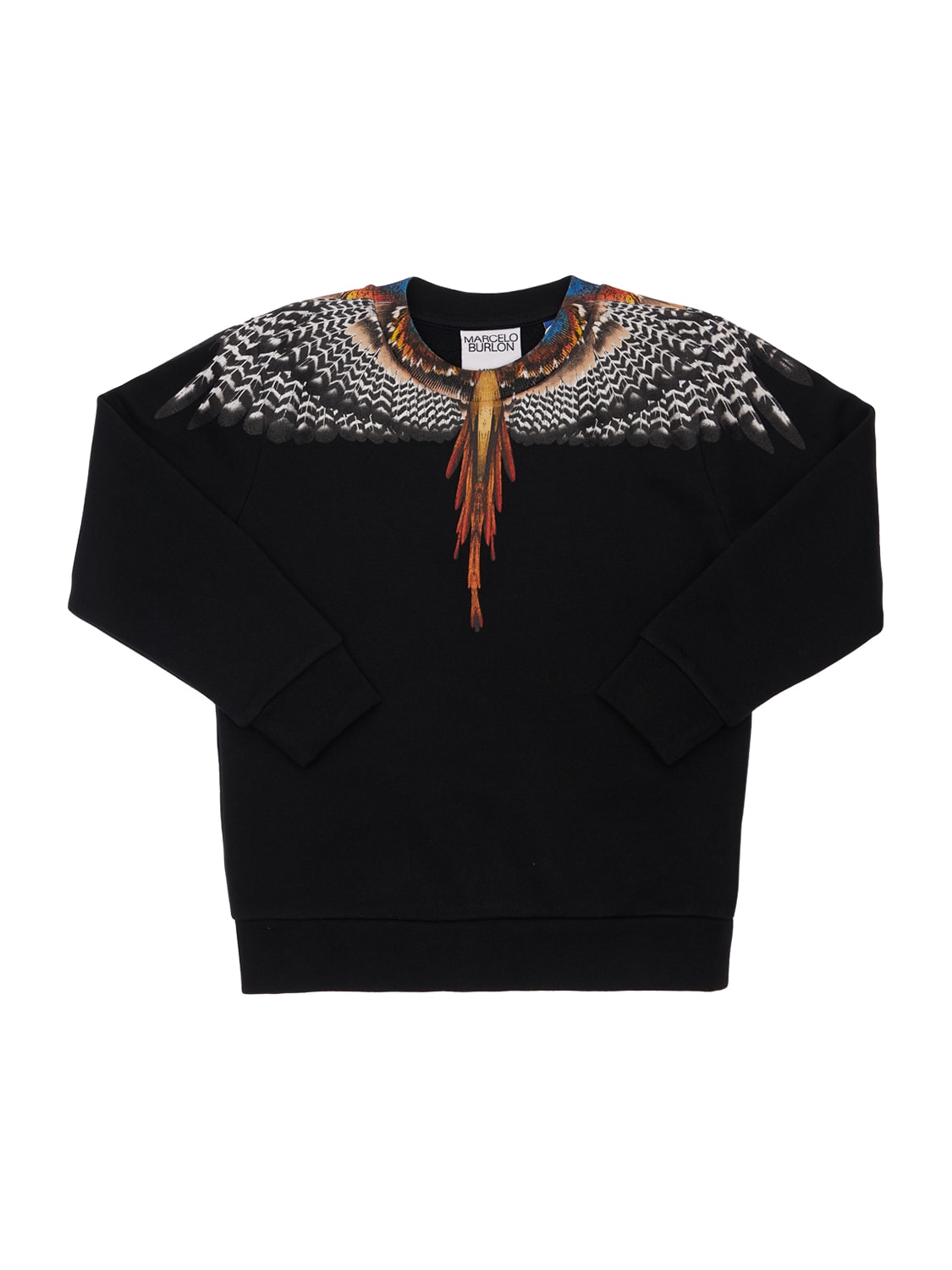 Marcelo Burlon County Of Milan - Wings print cotton - Black | Luisaviaroma