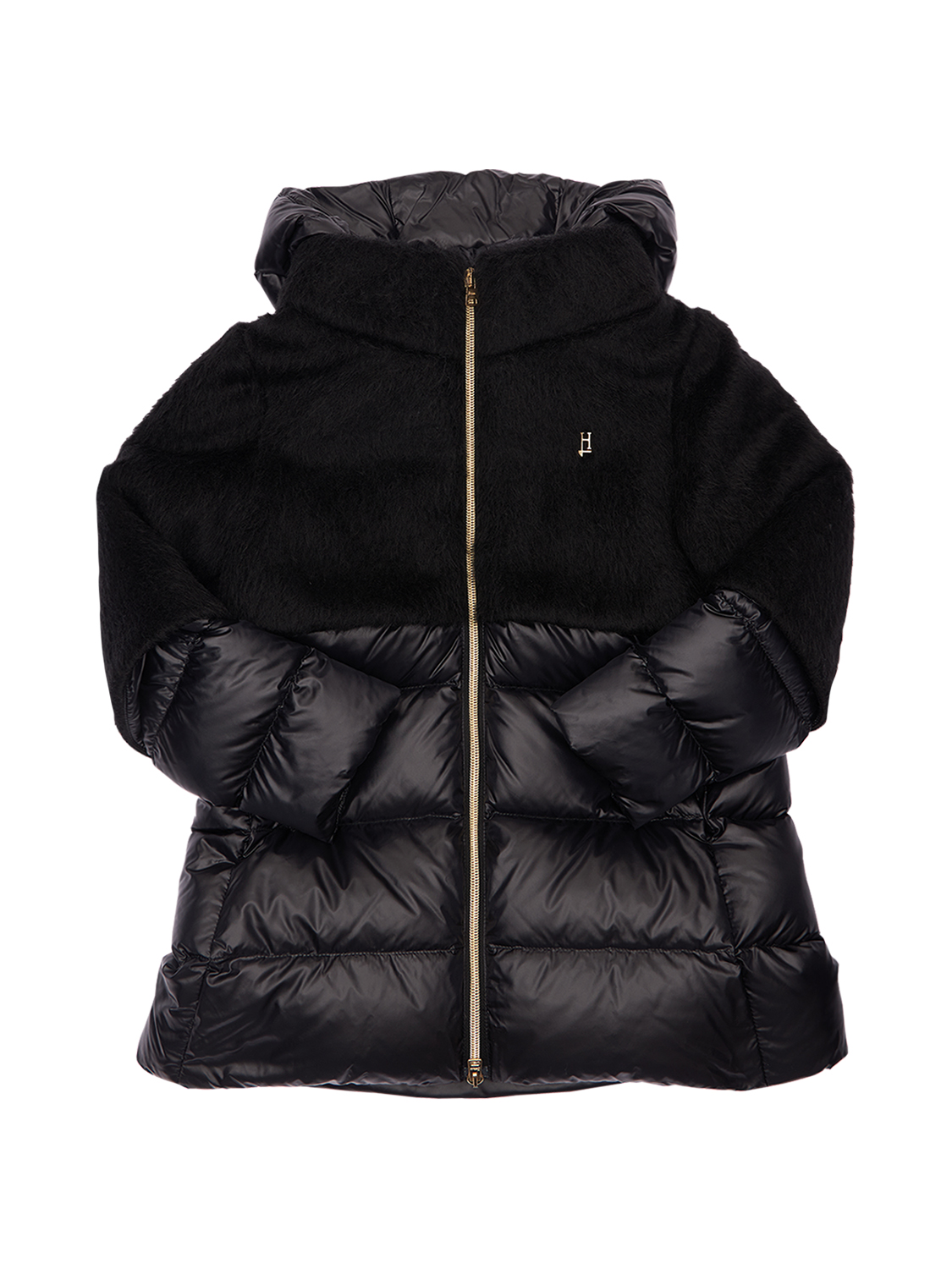 Daunenjacke Aus Nylon Und Kunstpelz
