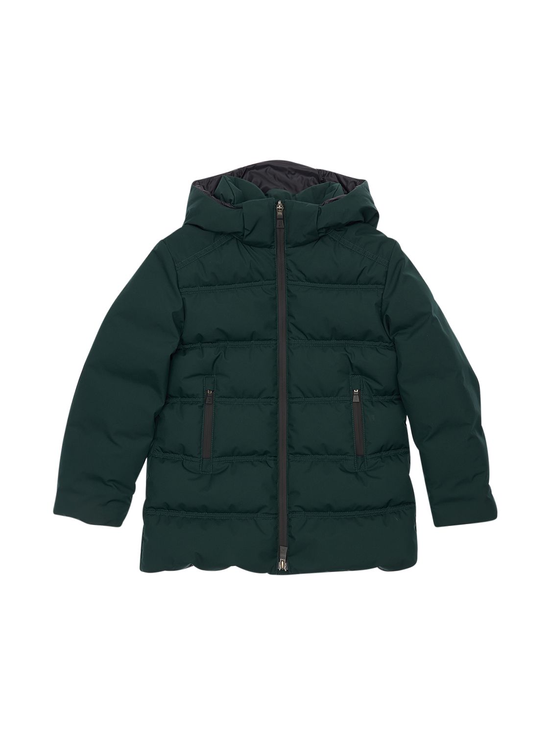 Daunenmantel Aus Nylon Mit Kapuze