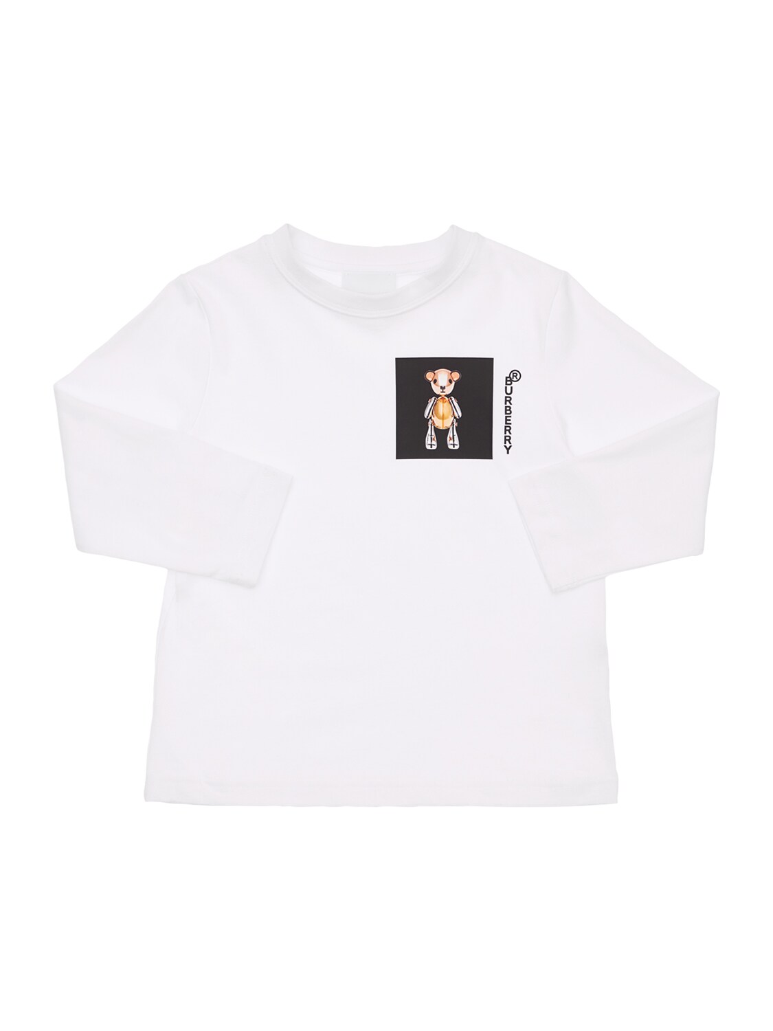 BURBERRY 小熊印花长袖棉质平纹针织T恤,74I19N014-QTE0NJQ1