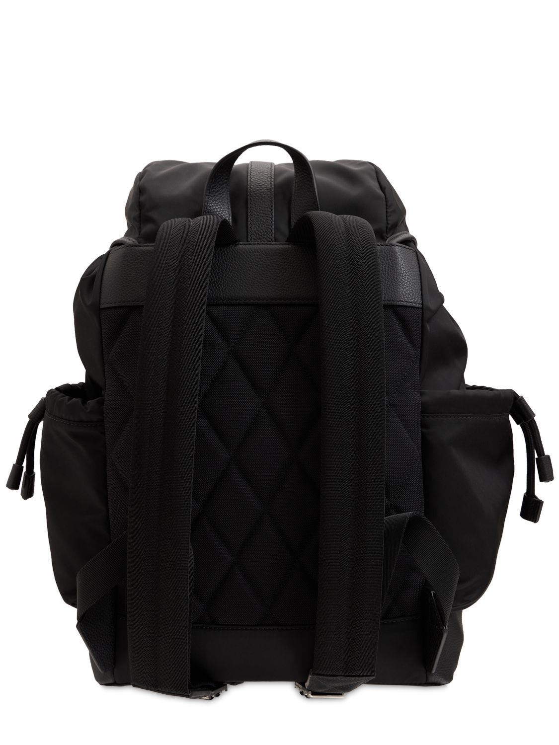 Shop Burberry Nylon Backpack W/ Changing Pad In Black