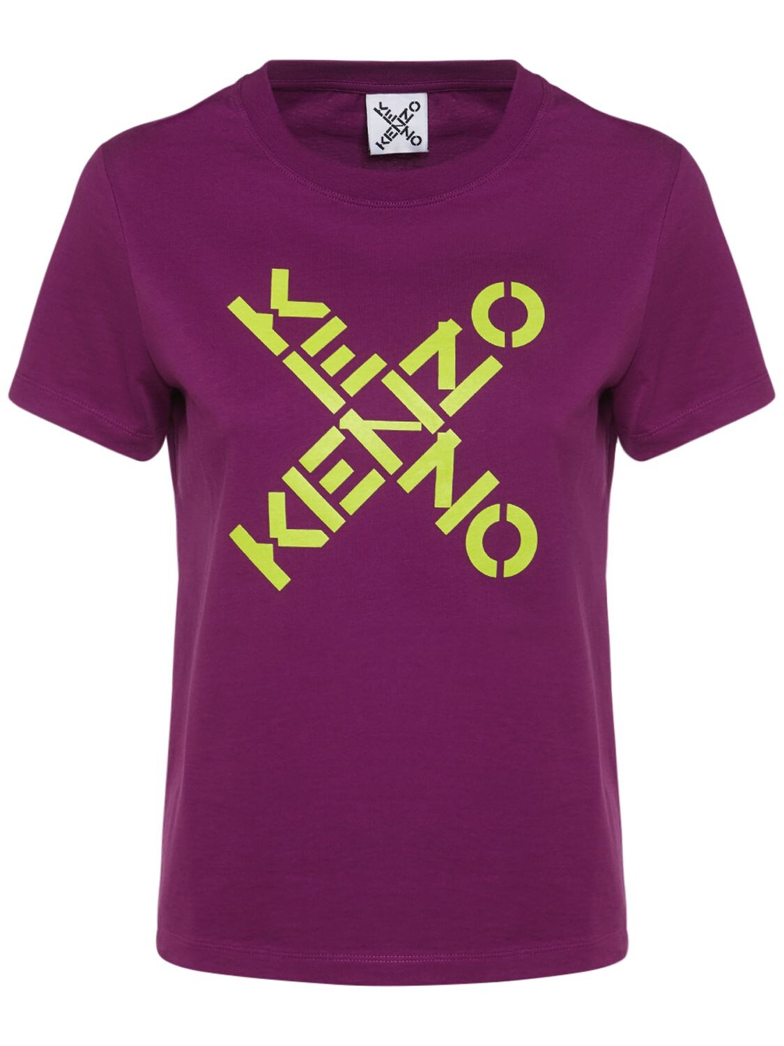Kenzo Logo Sport Classic Cotton T-shirt In Purple | ModeSens