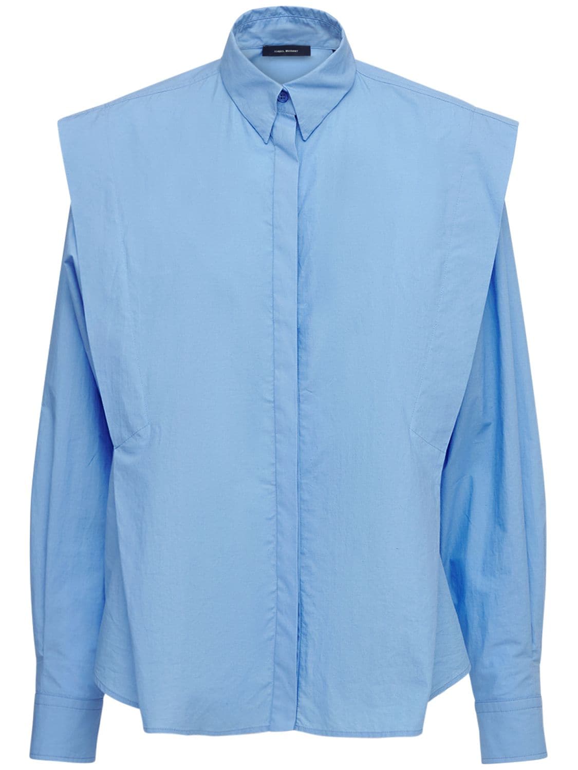 ISABEL MARANT “RALKI”长袖棉质府绸衬衫,74I1JT021-MZBMVQ2