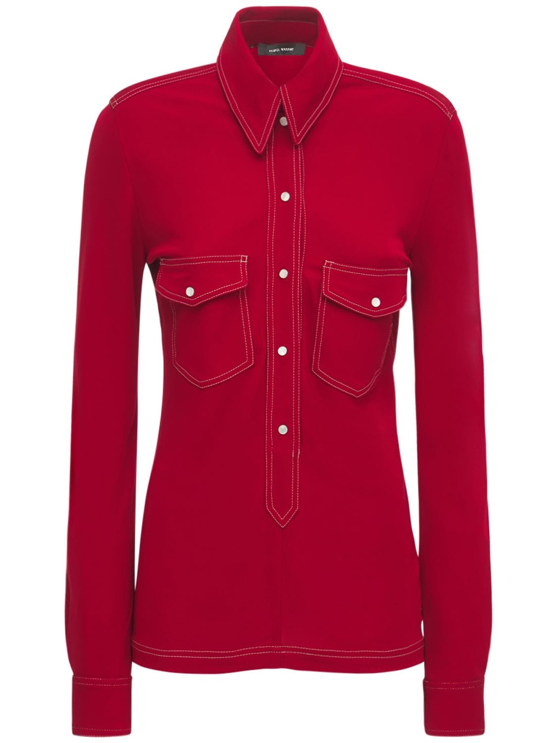 Isabel Marant Letty Jersey Shirt In Red