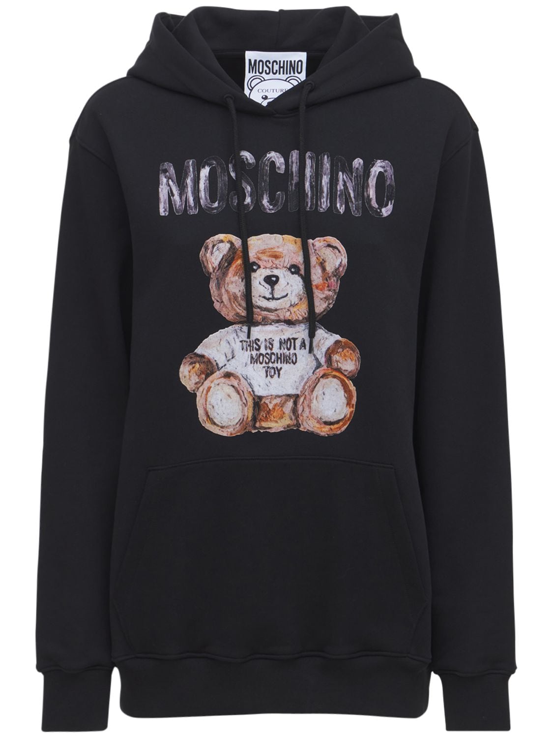 Moschino - Cotton jersey hoodie - Black | Luisaviaroma