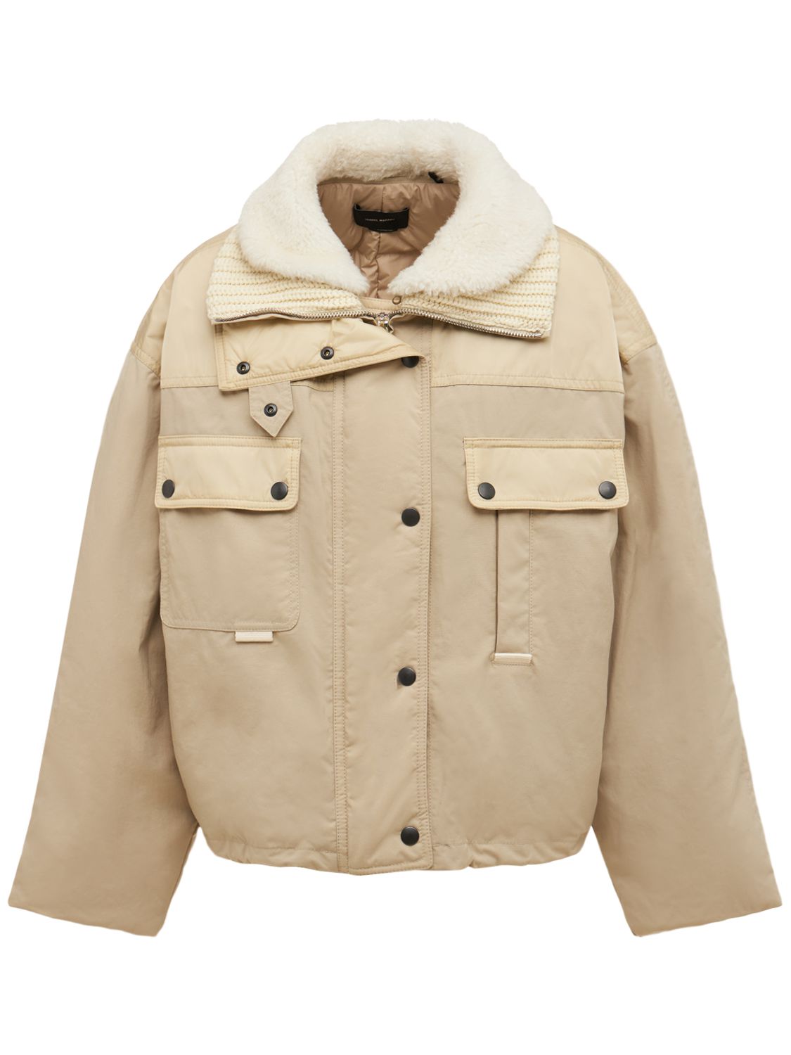 Isabel Marant Dellazia Nylon Puffer Jacket In Ecru