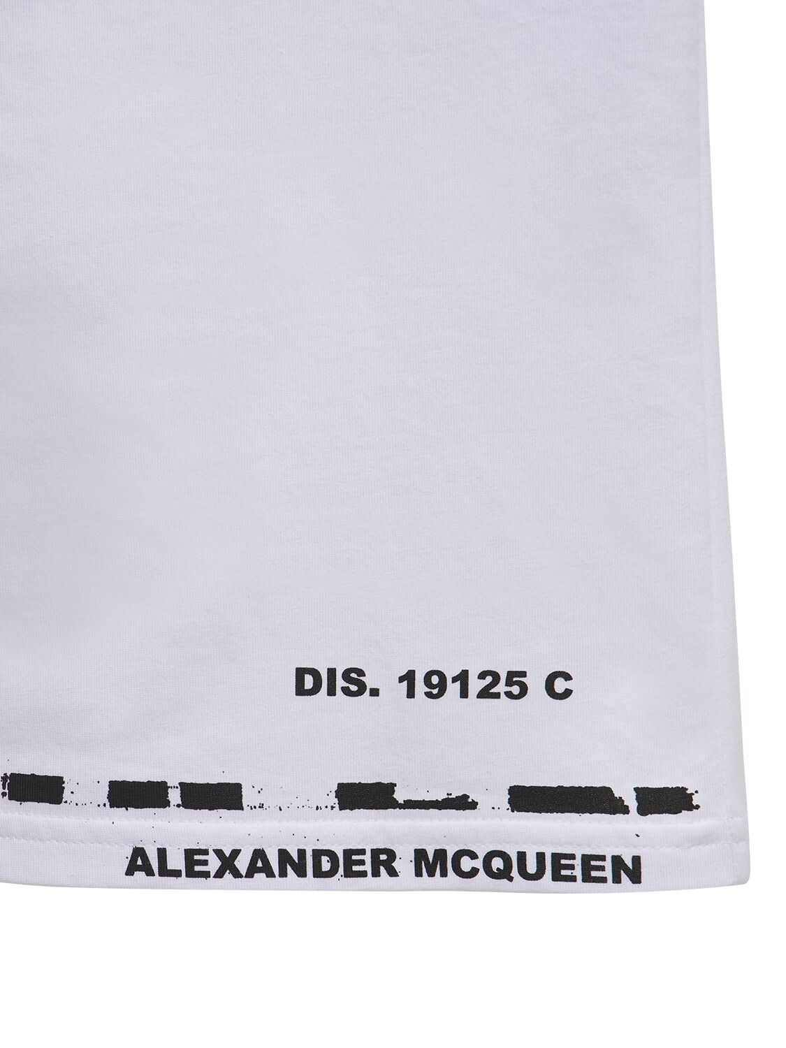Shop Alexander Mcqueen Logo Printed Cotton Jersey T-shirt In White