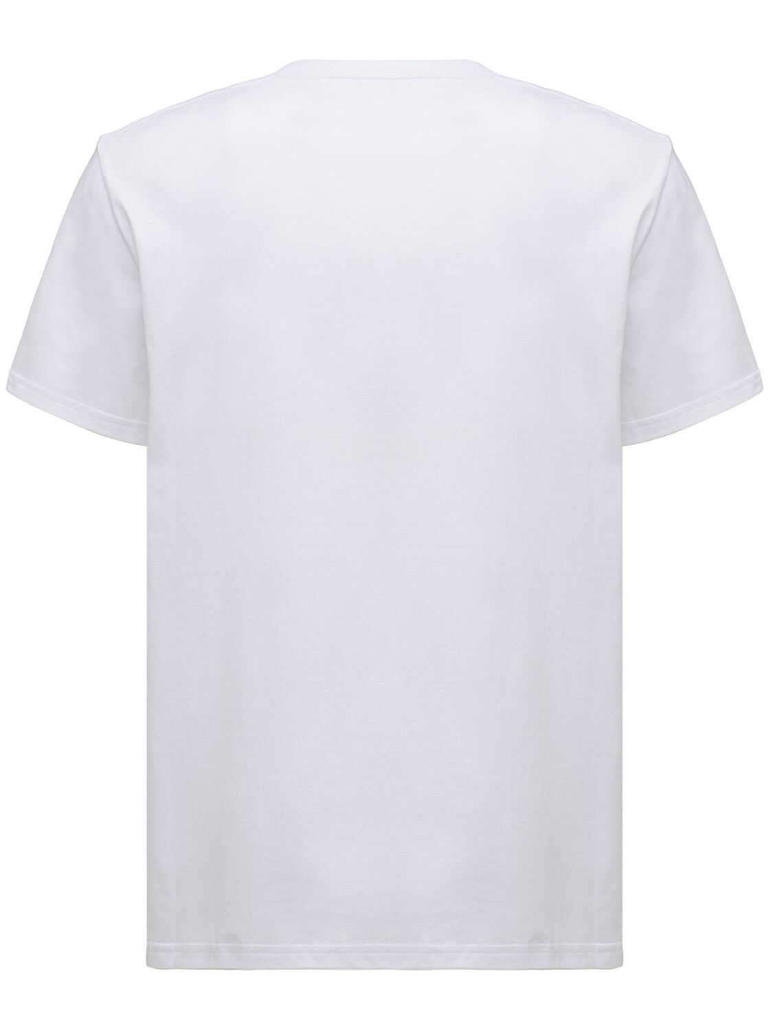 Shop Alexander Mcqueen Logo Printed Cotton Jersey T-shirt In White