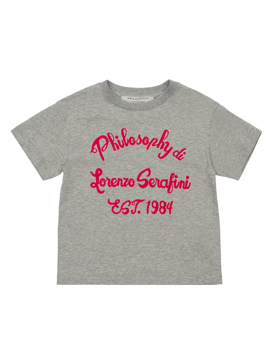 T-shirt Aus Baumwolljersey Mit Logobeflockung