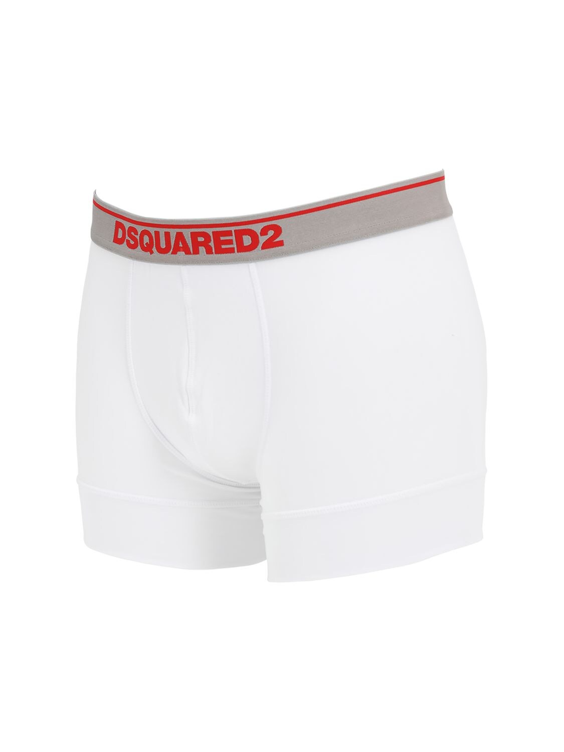 Shop Dsquared2 Underwear Pack Of 2 Logo Modal Jersey Boxer Briefs In White