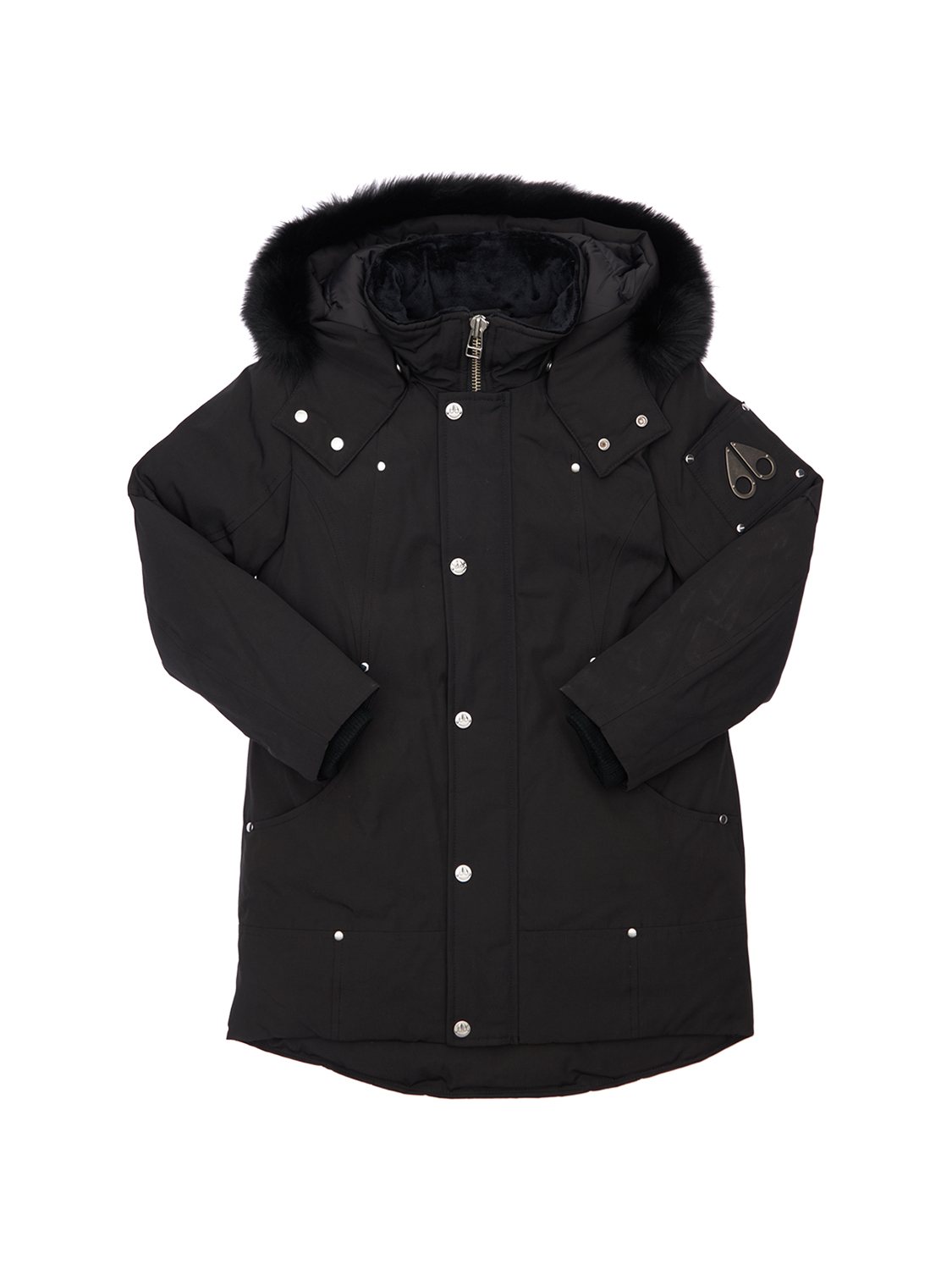 Daunenparka Aus Nylon Mit Pelz