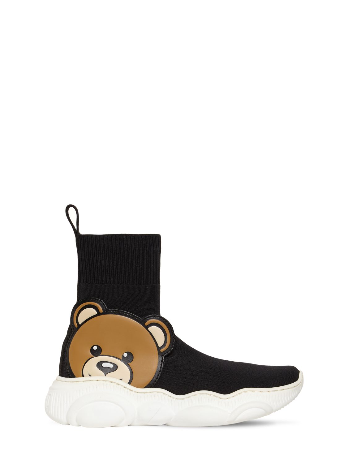 Sockensneakers Aus Strick Mit Teddy-patch