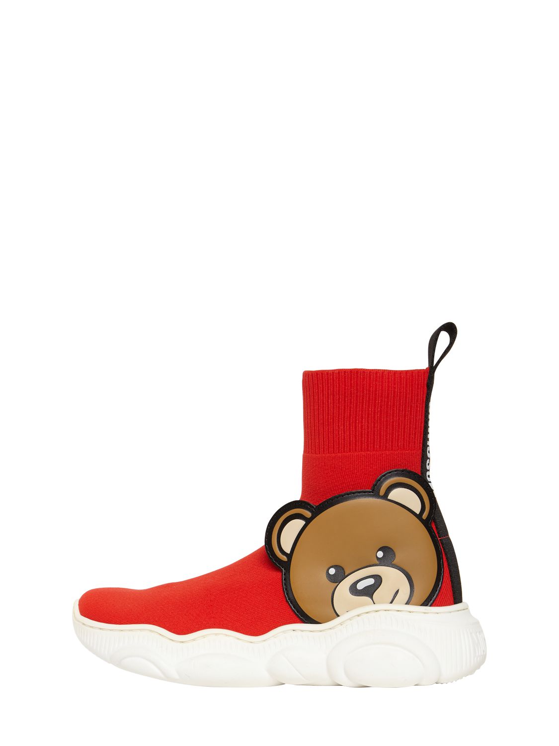 Sockensneakers Aus Strick Mit Teddy-patch