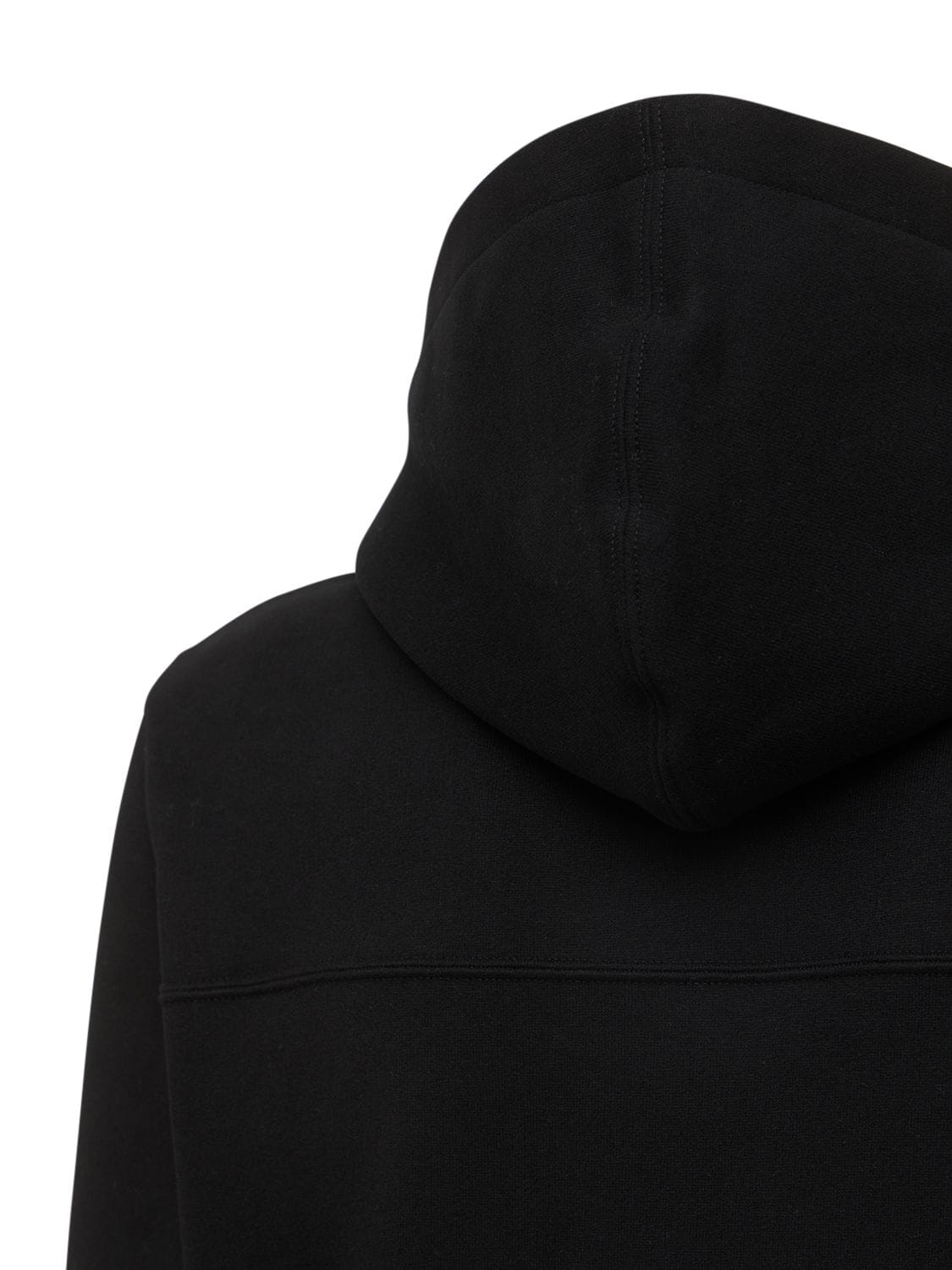 Shop Saint Laurent '50s Signature Logo Sweatshirt Hoodie In Black,chalk