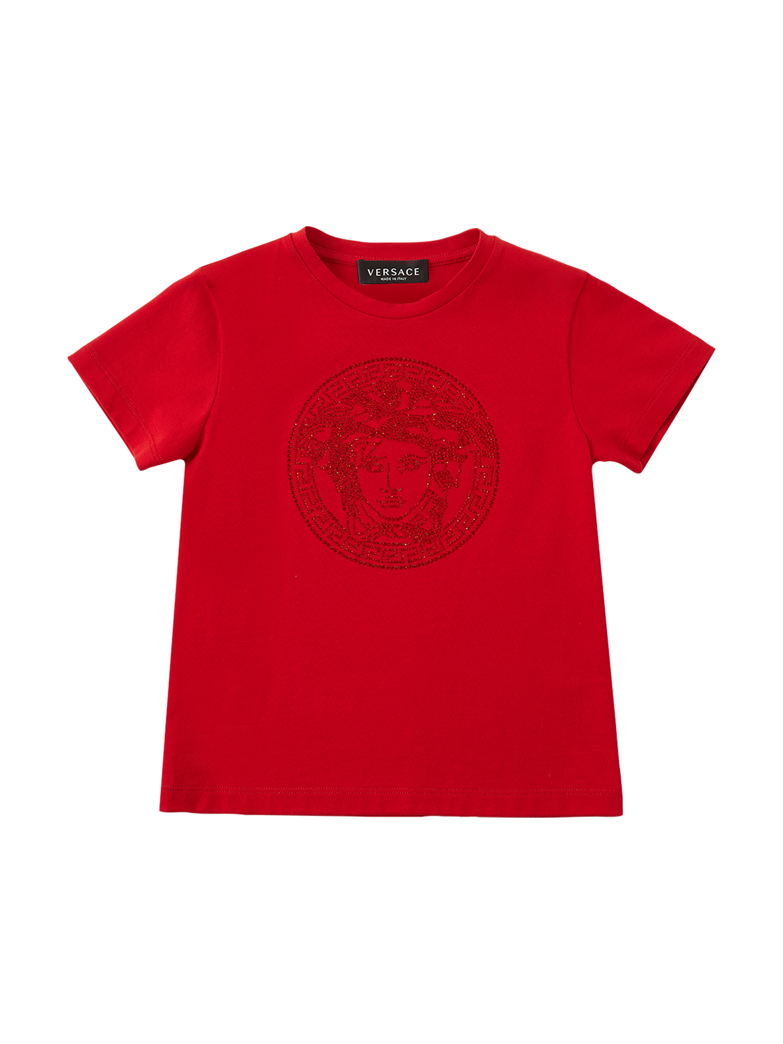 T-shirt Aus Baumwolljersey Mit Medusendruck