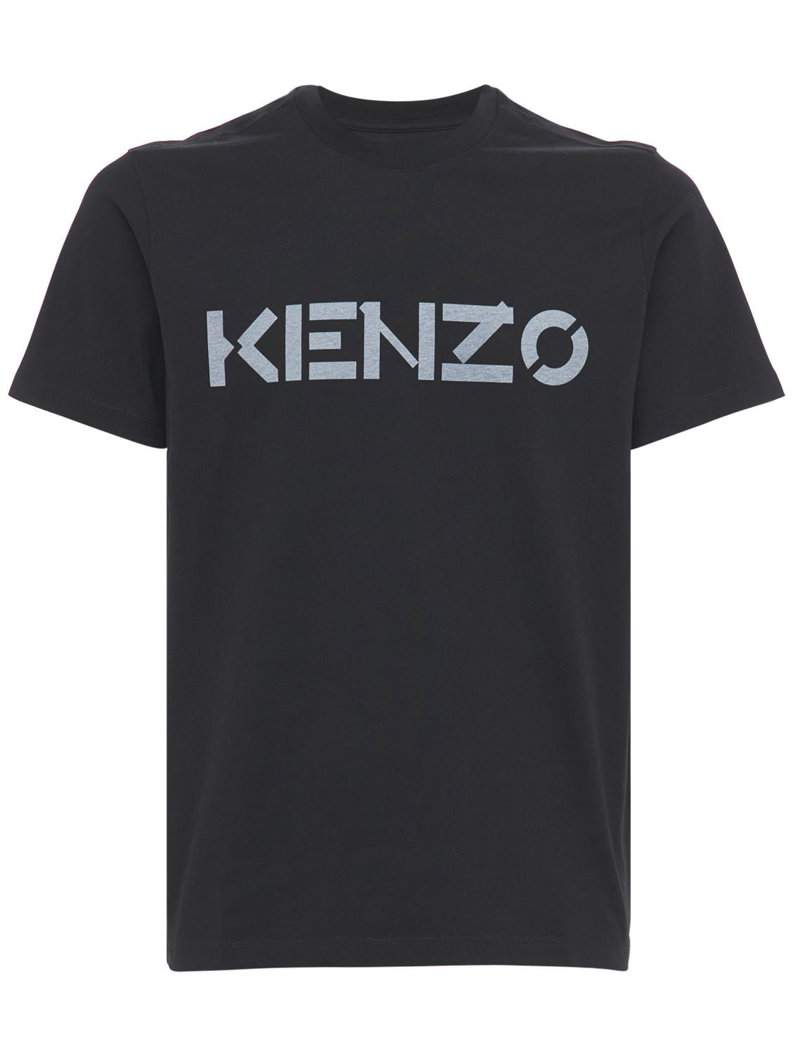 KENZO - Logo embroidery cotton t-shirt - Black | Luisaviaroma