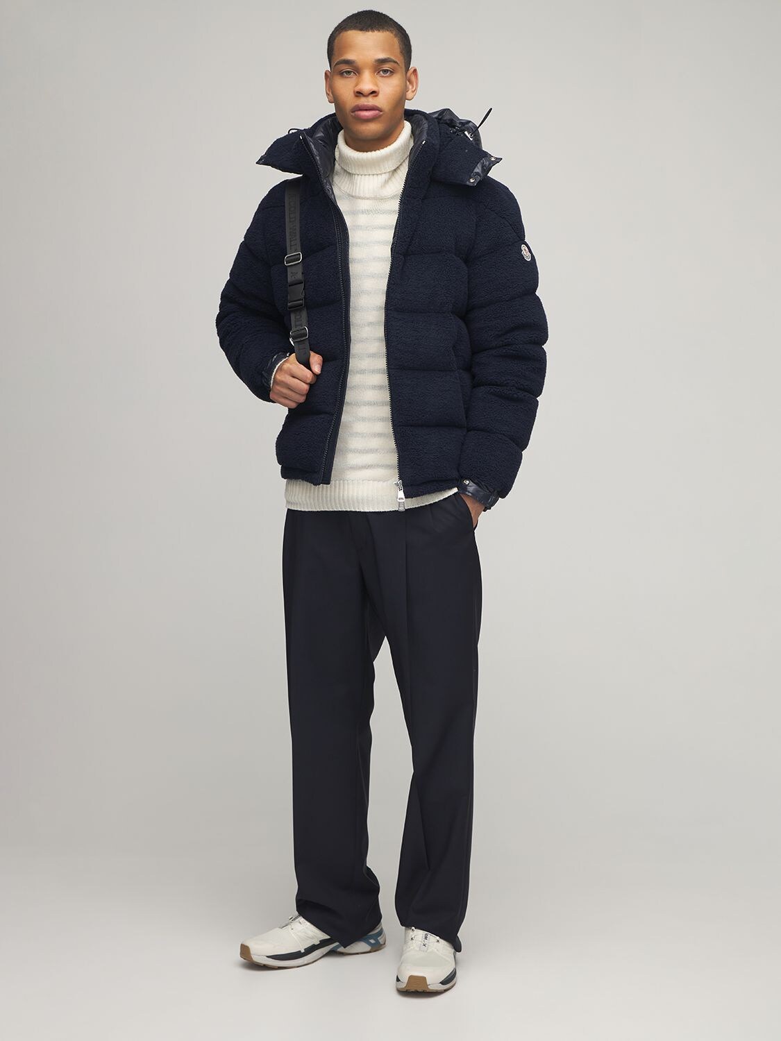 Moncler Michon Teddy Down Jacket In Navy | ModeSens