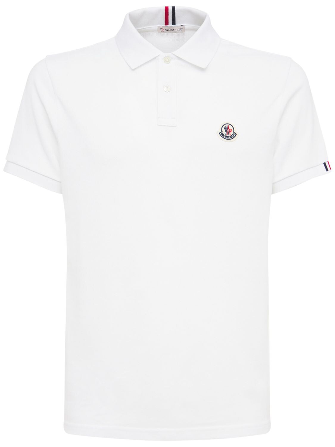 Moncler - Cotton piquet polo shirt - | Luisaviaroma