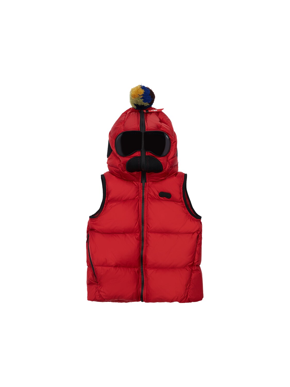 Ai Riders Kids' Hooded Nylon Vest In Red
