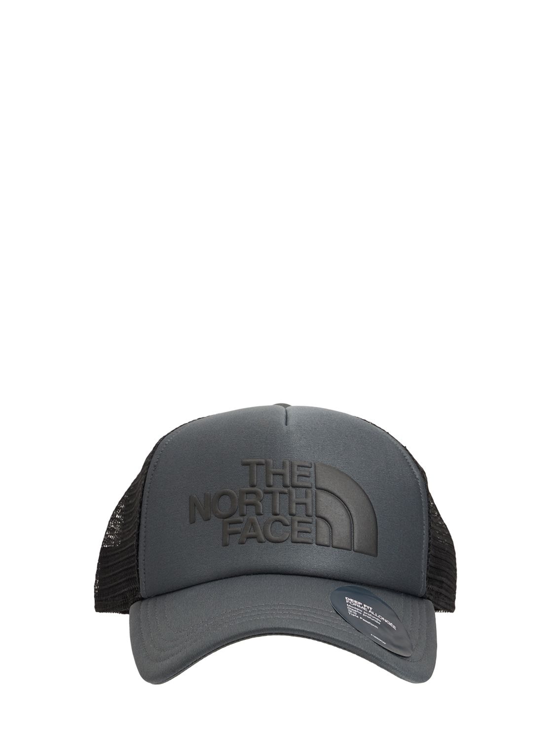 The North Face Logo Trucker Hat In Asphalt Grey