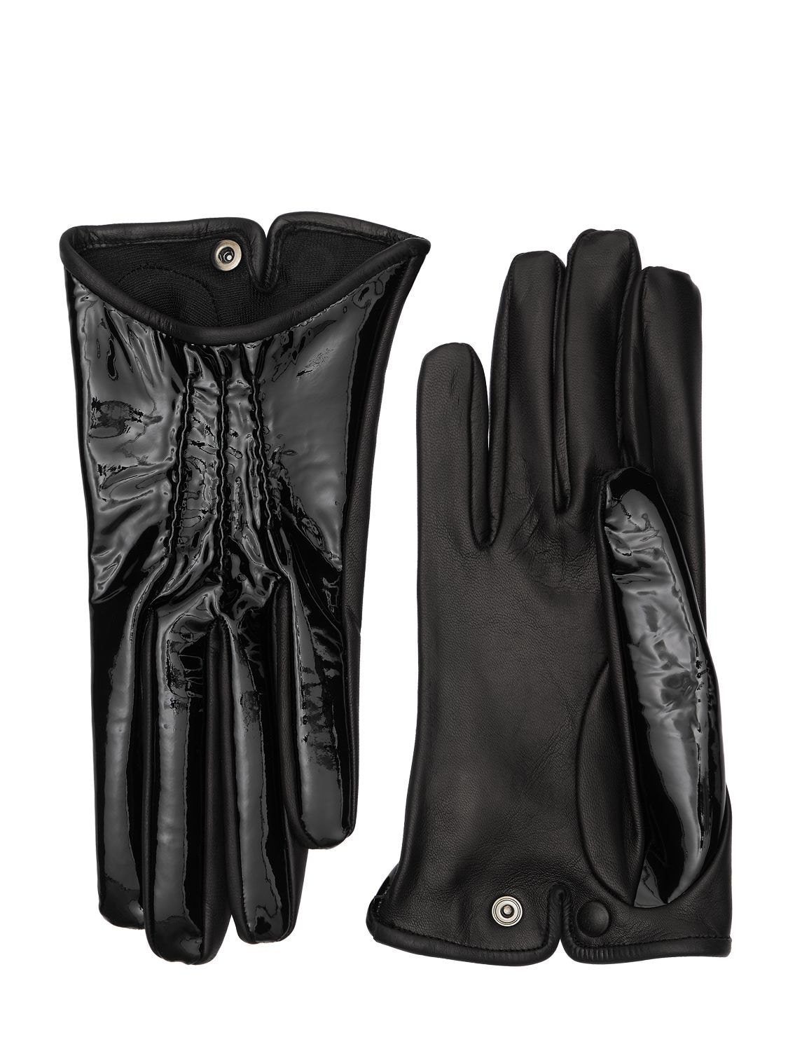 MARIO PORTOLANO Vernice & Nappa Leather Gloves