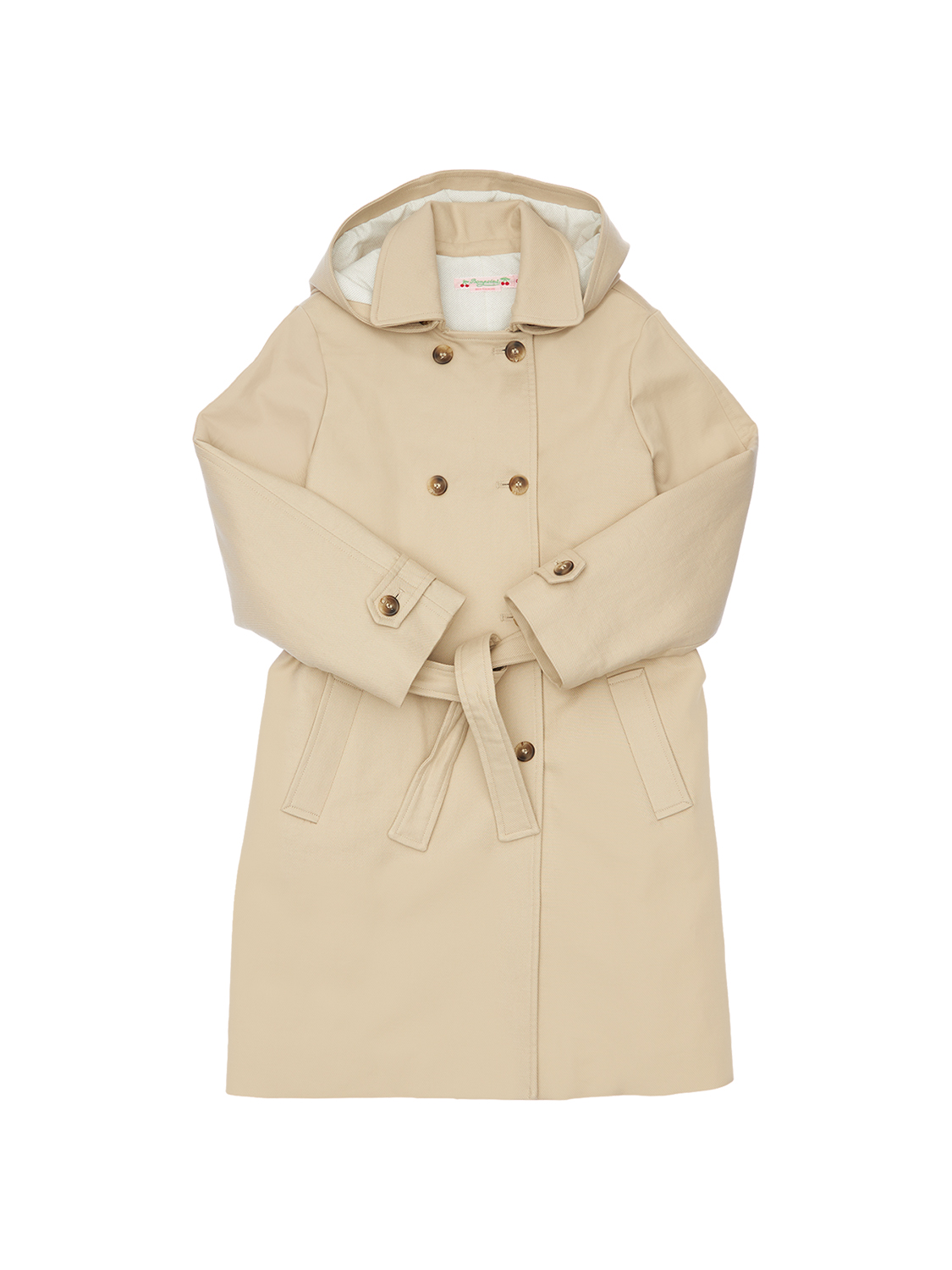 Trenchcoat Aus Baumwoll/leinencanvas