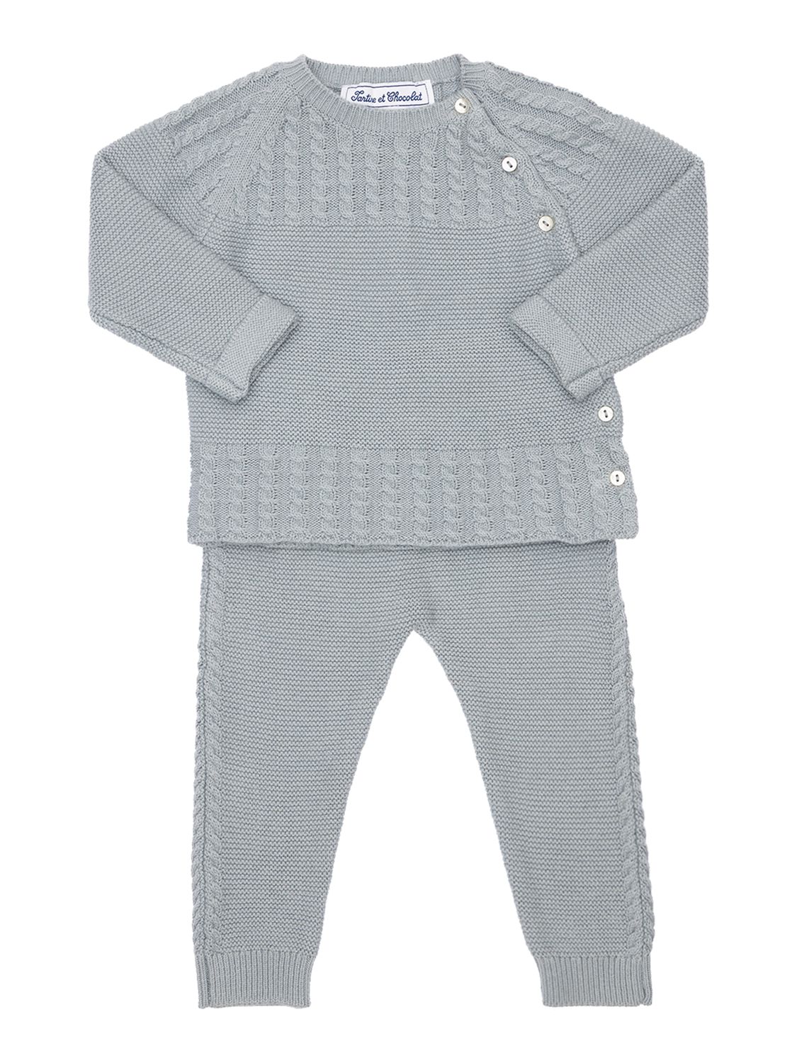 Sweater Und Strickhose Aus Baumwollmischung