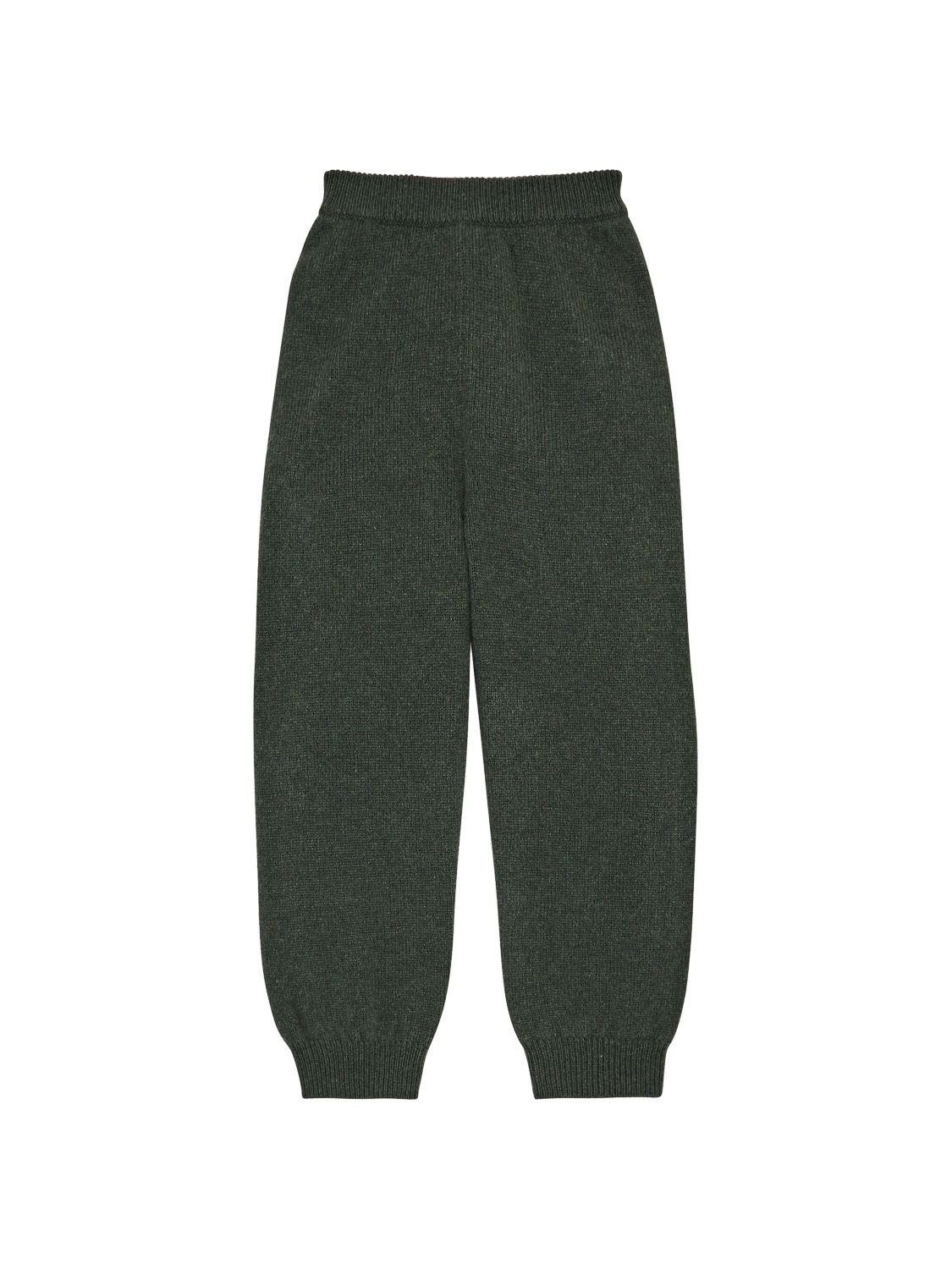 The Row Kids' Louie Cashmere Knit Sweatpants In Forest Green