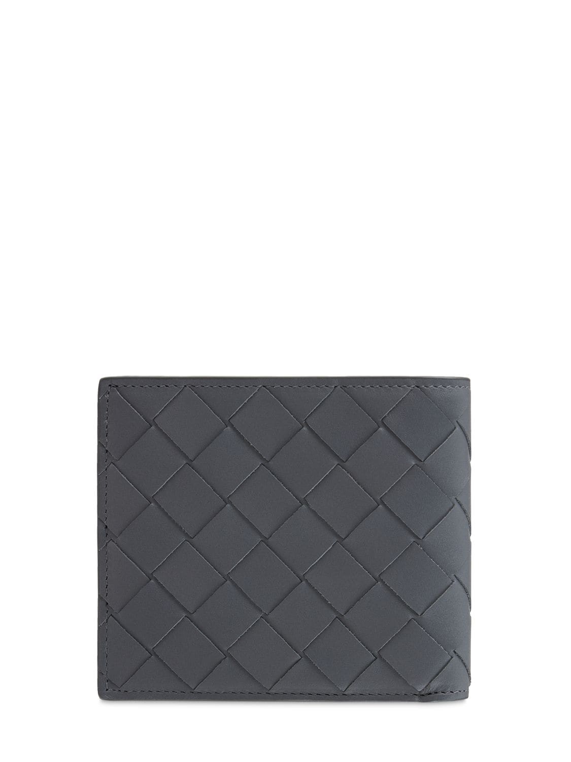 Shop Bottega Veneta Intrecciato Leather Bi-fold Wallet In Thunder