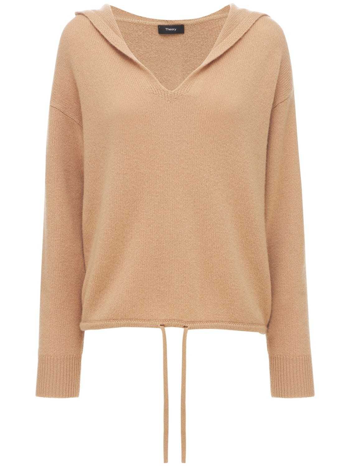 Relaxed Fit Cashmere Knit Hooded Sweater