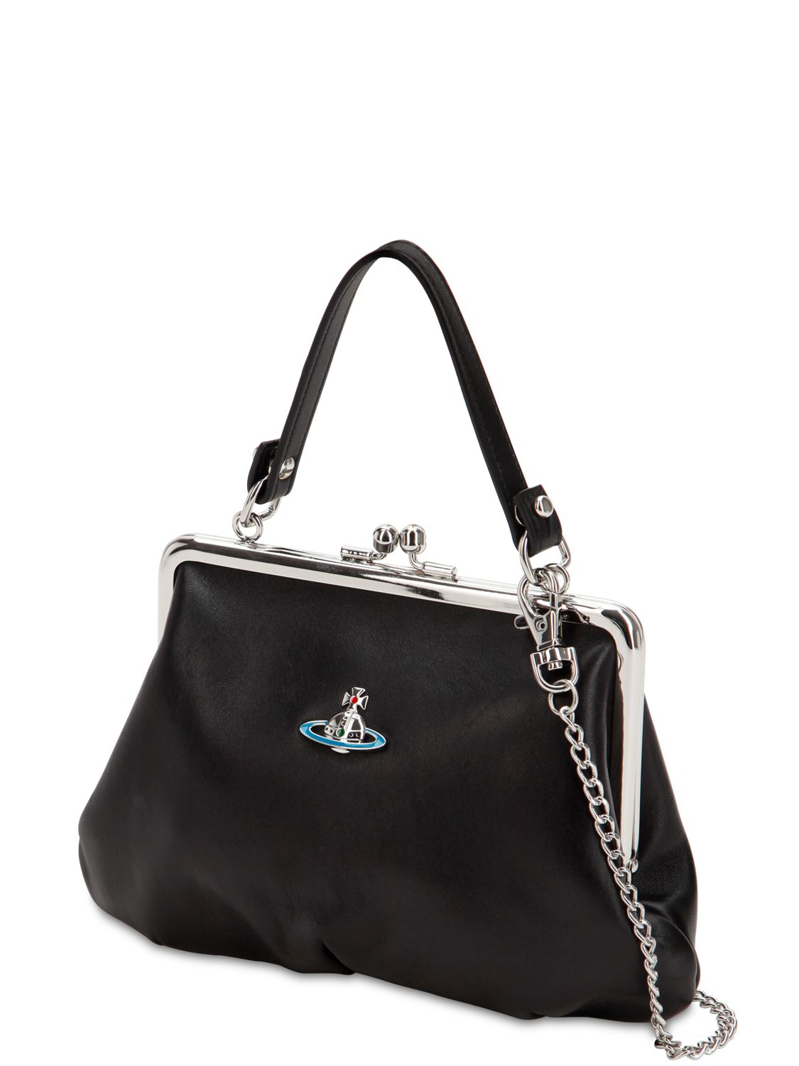Vivienne Westwood Emma Soft Leather Top Handle Bag In Чёрный ModeSens