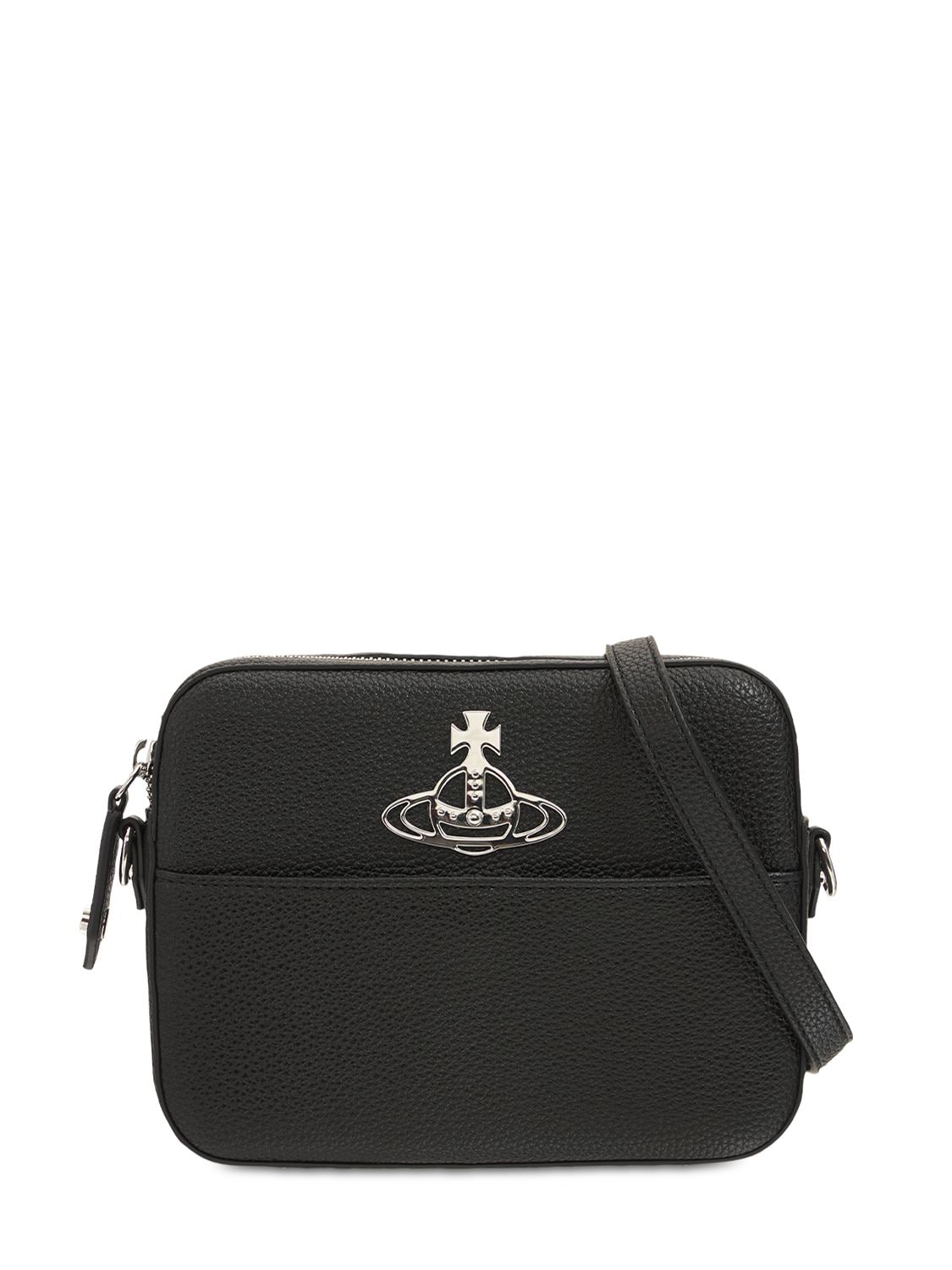 Vivienne Westwood Johanna Faux Leather Crossbody Bag In 黑色